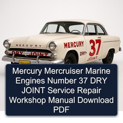 Mercury Mercruiser Marine Engines Number 37 DRY Joint Service Repair Workshop Manual PDF