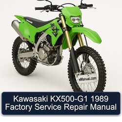 1989 Kawasaki KX Series KX500-G1 Service Repair Workshop Manual PDF