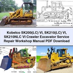 Kobelco Sk200(lc) VI Sk210(lc) SK210NLC Crawler Excavator Service Repair Workshop Manual PDF