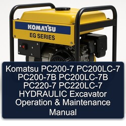 Komatsu PC200-7 Pc200lc-7 PC200-7B Pc200lc-7b PC220-7 Pc220lc-7 Hydraulic Excavator Operation Service Repair Workshop Manual PDF