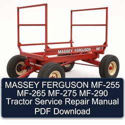 Massey Ferguson MF-255 MF-265 MF-275 MF-290 Tractor Service Repair Workshop Manual PDF