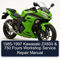 1985-1997 Kawasaki Ninja ZX600 750 Fours Service Repair Workshop Manual PDF