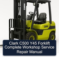 Clark C500 Y45 Forklift Service Repair Workshop Manual PDF