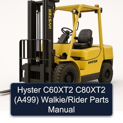 Hyster C60xt2 C80xt2 (A499) Walkie/rider Parts Catalog PDF