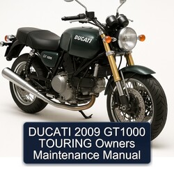 2009 Harley Davidson Touring Ducati GT1000 Owners Service Repair Workshop Manual PDF