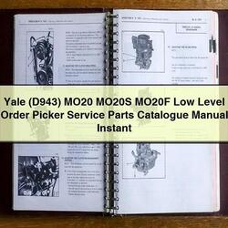 Yale (D943) MO20 MO20S MO20F Low Level Order Picker D943 Catalogue Parts Catalog PDF
