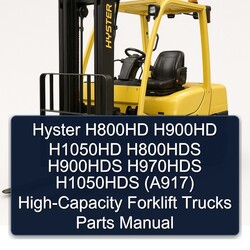 Hyster H800HD H900HD H1050HD H800HDS H900HDS H970HDS H1050HDS (A917) High-capacity Forklift Trucks Parts Catalog PDF