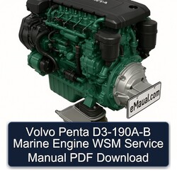 Volvo Penta D3-190a-b Marine Engine WSM Service Repair Workshop Manual PDF