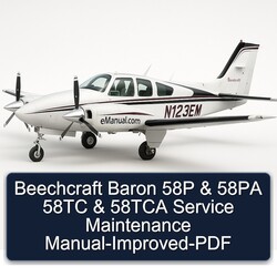 Beechcraft Baron 58P 58PA 58TC 58TCA -improved Service Repair Workshop Manual PDF