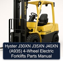 Hyster J30XN J35XN J40XN (A935) 4-WHEEL Electric Forklifts Parts Catalog PDF