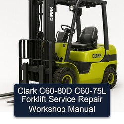 Clark C60-80D C60-75L Forklift Service Repair Workshop Manual PDF
