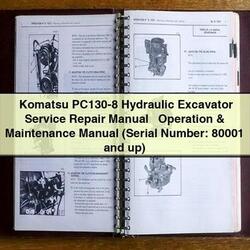 Komatsu PC130-8 Hydraulic Excavator Operation (serial Number: 80001 Up) Service Repair Workshop Manual PDF
