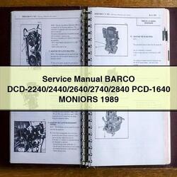 1989 Barco Dcd-2240/2440/2640/2740/2840 PCD-1640 Moniors Service Repair Workshop Manual PDF