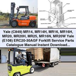 Yale (C849) MR14 MR14H MR16 MR16H MR20 MR20H MR25 MR16N MR20W (E108) ERC20-30AGF Forklift Parts Catalog PDF