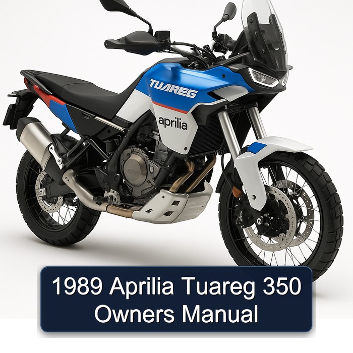 1989 Aprilia Tuareg 350 Owners Owner's Manual PDF