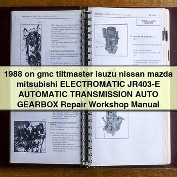 1988 Volkswagen Up GMC Tiltmaster, Isuzu, Nissan, Mazda, Mitsubishi Electromatic JR403-E Automatic Transmission Service Repair Workshop Manual PDF