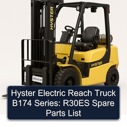 Hyster Electric Reach Truck B174 Series: R30ES Spare Parts Catalog PDF