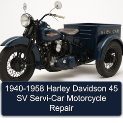 1958 Harley Davidson 1940- 45 SV SERVI-CAR Motorcycle Service Repair Workshop Manual PDF