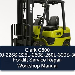 Clark C500 Y180-200-225s-225l-250s-250l-300s-300l-350 Forklift Service Repair Workshop Manual PDF