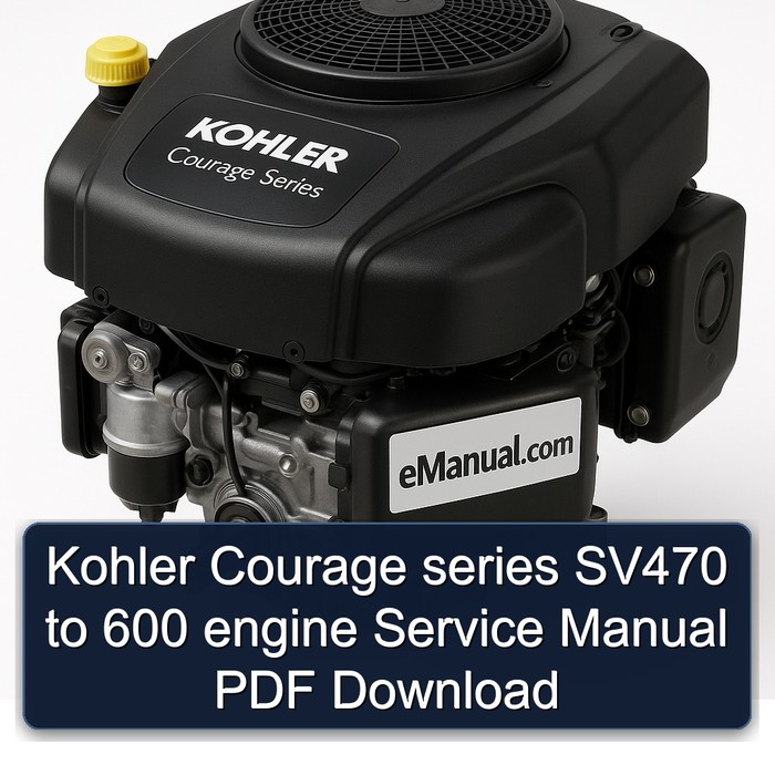 Kohler Courage Series SV470 600 Engine Service Repair Workshop Manual PDF