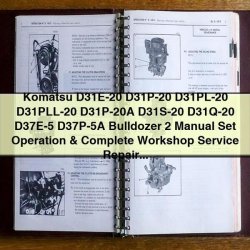 Komatsu D31E-20 D37P-5A Bulldozer 2 Set: Operation Service Repair Workshop Manual PDF
