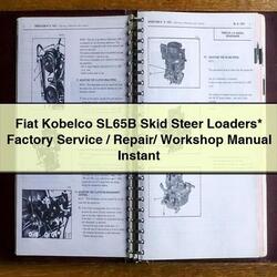 Fiat Kobelco SL65B Skid Steer Loaders / Service Repair Workshop Manual PDF