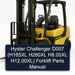 Hyster Challenger D007 (h165xl H280XL H8.00xl H12.00xl) Forklift Parts Catalog PDF