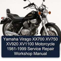 1981-1999 Yamaha Virago XX700 XV750 XV920 XV1100 Motorcycle Service Repair Workshop Manual PDF