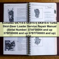 Komatsu Sk714-5, SK815-5 SKID-STEER Loader (serial Numbers: 37af00004 , 37bf00006 37btf00003 ) Service Repair Workshop Manual PDF