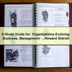 E-STUDY : Organizations Evolving: Business Management-howard Aldrich Service Repair Workshop Manual PDF