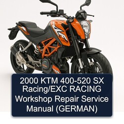 2000 KTM 400 520 SX Racing/exc Racing (GERMAN) Service Repair Workshop Manual PDF