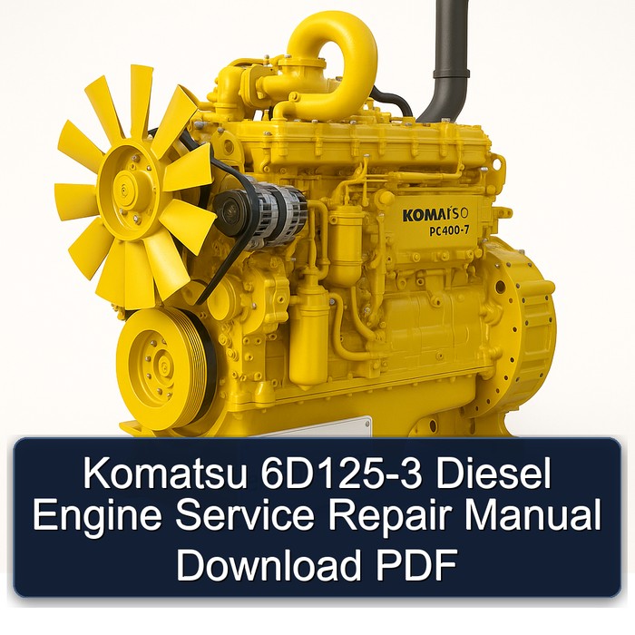 Komatsu PC400 7 6D125-3 Diesel Engine Service Repair Workshop Manual PDF