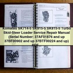 Komatsu Sk714-5, SK815-5 SKID-STEER Loader (serial Numbers: 37af01876 , 37bf00902 37btf00224 ) Service Repair Workshop Manual PDF