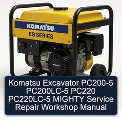 Komatsu Excavator PC200-5 Pc200lc-5 PC220 Pc220lc-5 Mighty Service Repair Workshop Manual PDF