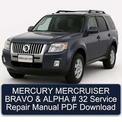 Mercury Mercruiser Bravo Alpha 32 Service Repair Workshop Manual PDF