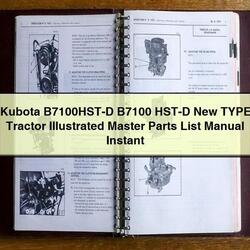 Kubota B7100hst-d B7100 HST-D New Type Tractor Illustrated Master Parts Catalog PDF
