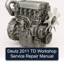 2011 Deutz TD Service Repair Workshop Manual PDF