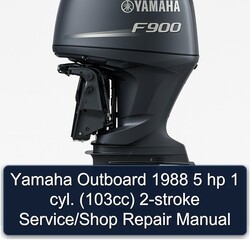 1988 Yamaha Outboard 5 Hp 1 Cyl. (103CC) 2-stroke /shop Service Repair Workshop Manual PDF