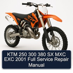 2001 KTM 250 300 380 SX MXC EXC Service Repair Workshop Manual PDF