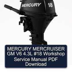 Mercury Mercruiser GM V6 4.3l 18 Service Repair Workshop Manual PDF