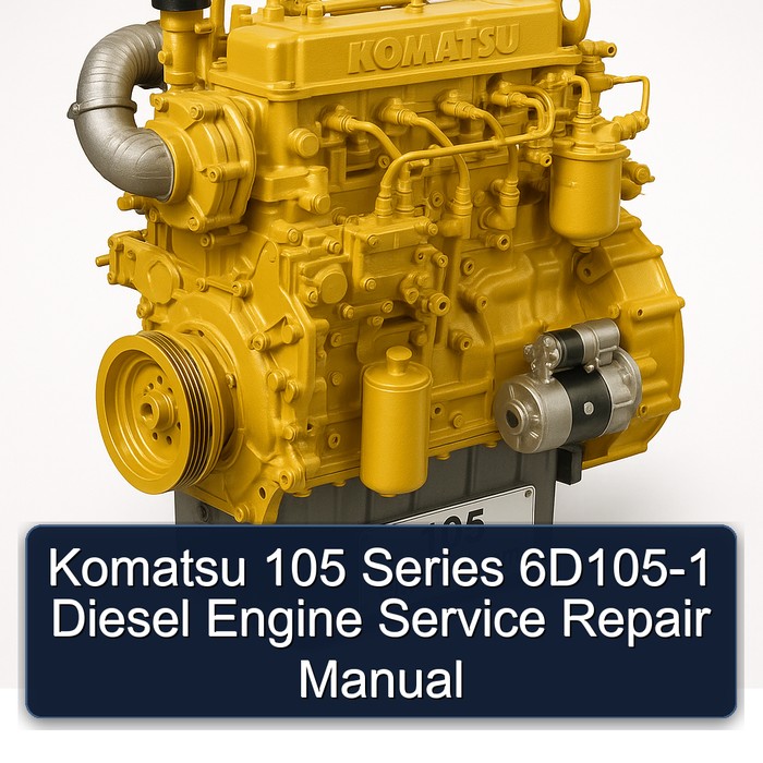 Komatsu 105 Series 6D105-1 Diesel Engine Service Repair Workshop Manual PDF
