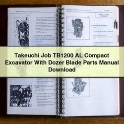Takeuchi Job TB1200 AL Compact Excavator Dozer Blade Parts Catalog PDF