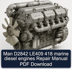 MAN D2842 LE409 418 Marine Diesel Engines Service Repair Workshop Manual PDF
