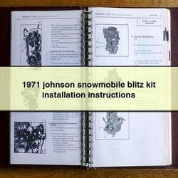1971 Johnson Snowmobile Blitz Kit Installation Service Repair Workshop Manual PDF