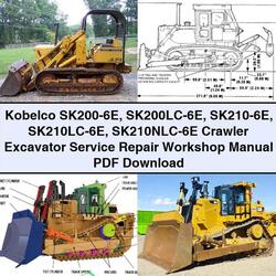 Kobelco SK200-6E Sk200lc-6e SK210-6E Sk210lc-6e Sk210nlc-6e Crawler Excavator Service Repair Workshop Manual PDF
