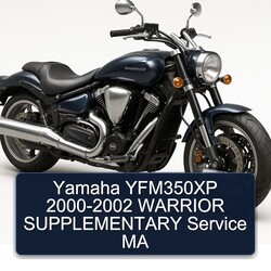 2000-2002 Yamaha YFM350XP - Warrior Supplementary MA Service Repair Workshop Manual PDF
