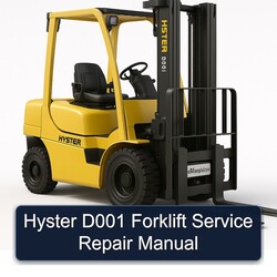 Hyster D001 Forklift Service Repair Workshop Manual PDF