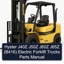 Hyster J40Z J50Z J60Z J65Z (B416) Electric Forklift Trucks Parts Catalog PDF