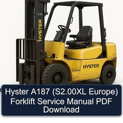 Hyster A187 (s2.00xl Europe) Forklift S2.00XL Europe Service Repair Workshop Manual PDF