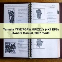 2007 Yamaha YFM7FGPW Grizzly (4x4 Eps) Owners Model Owner's Manual PDF